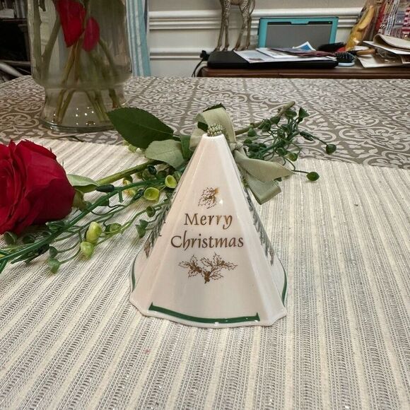 Spode England Fine Bone China Hanging Ornament Merry Christmas / Festive Tree - Picture 2 of 7